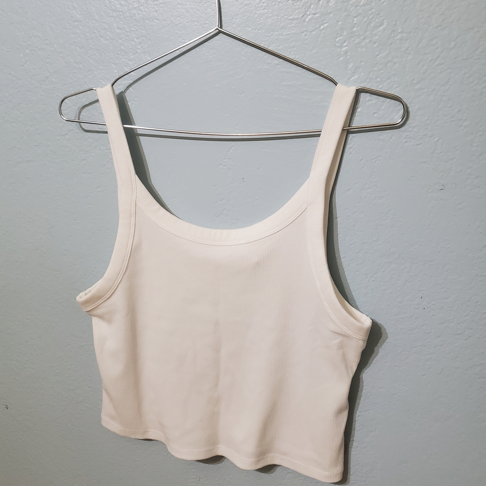 Levi's White Crop Tank Top